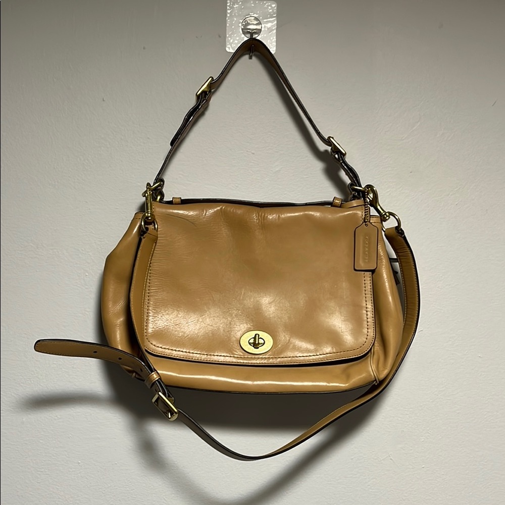 Coach Tan Leather Shoulder Bag